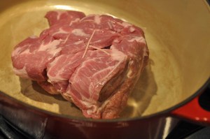 Lamb first side down