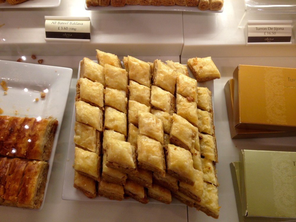 Close up of the Baklava